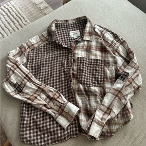 American Eagle plaid button down flannel